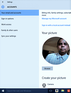 Figure 2(a): Personalizing Start In Windows 10: Customising Most Used In Start Menu To Get a Start Menu Account Picture 1. Click or Tap Browse Alternatively 2. Click or Tap Camera