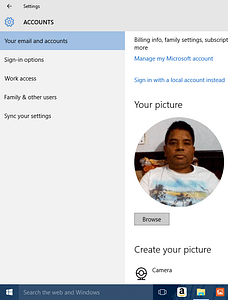 Figure 2(b): New Start Menu Account Picture