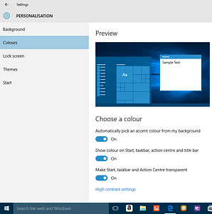 Figure 7(a): Customising Bottom Left to Change Start Menu Color