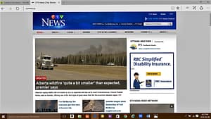 Microsoft Edge Displays The Home Page Of ctvnews.ca