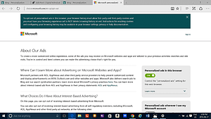 Figure 13: You Can Have Microsoft Block Personalized Ads When You Use Microsoft Account In The Current Browser (Most Likely Microsoft Edge)