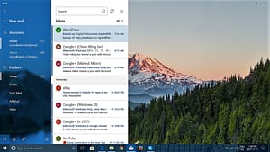 Figure 2: Windows 10 Mail App Window