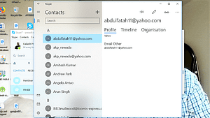 Contacts Added From Email Accounts To The App 