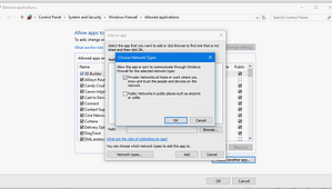 Figure 4: Selecting Network Types To Which You Want To Allow Firewall Exceptions To A Program You Add To Windows Firewall