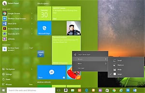 Figure 2(c): How To Change A Win 10 Start Menu Tile Size 
