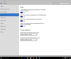 Settings For Multiple Desktops