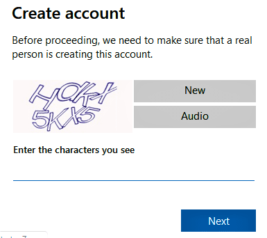 Enter the Captcha Code. You Are Done With How To Create A OneDrive Account