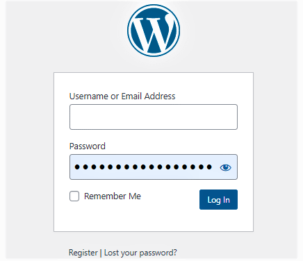 Figure 9: Login To Your WordPress Dashboard Here. You Are One Step To Prove That A Learner Can Create A WordPress Site