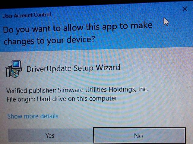 Figure 1: The User Account Control Security Feature - Consent Prompt - In Windows 10